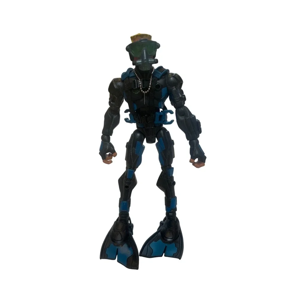 Action Figure Diver Scuba Gear Mask Flippers Blue‎ Black Toy Collectible